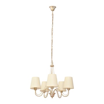 Pendel med kædeophæng MALBO 5xE27/15W/230V beige