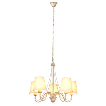 Pendel med kædeophæng MALBO 5xE27/15W/230V beige