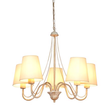 Pendel med kædeophæng MALBO 5xE27/15W/230V beige