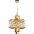 Pendel med kædeophæng MARGOT 6xE14/40W/230V diameter 43 cm guldfarvet