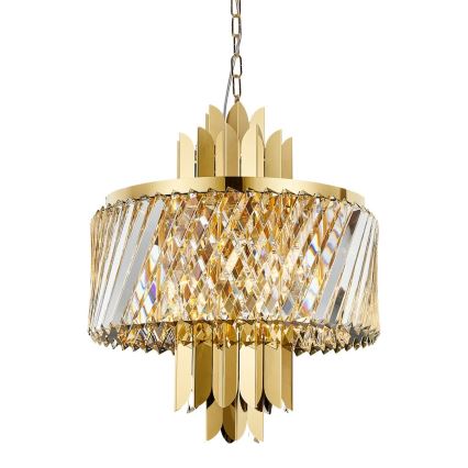 Pendel med kædeophæng MARGOT 6xE14/40W/230V diameter 43 cm guldfarvet