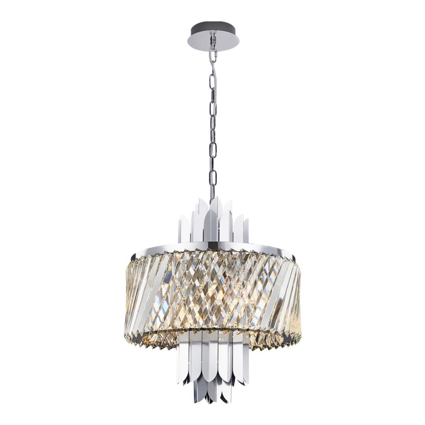 Pendel med kædeophæng MARGOT 6xE14/40W/230V mat krom