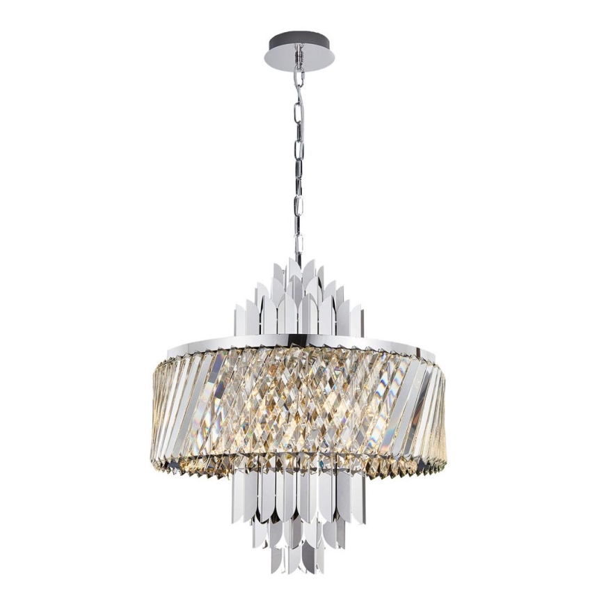 Pendel med kædeophæng MARGOT 9xE14/40W/230V mat krom