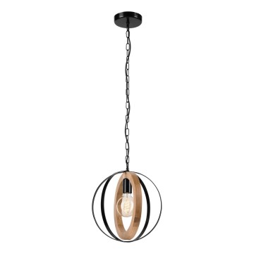 Pendel med kædeophæng ONDA 1xE27/15W/230V sort/eg