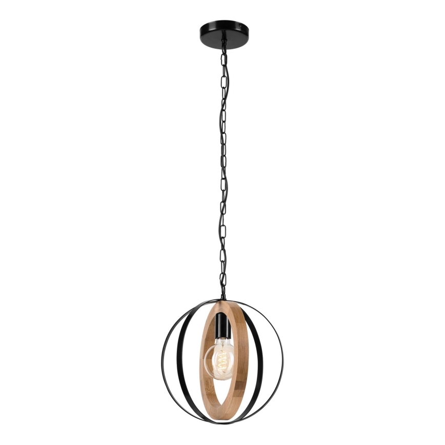 Pendel med kædeophæng ONDA 1xE27/15W/230V sort/eg