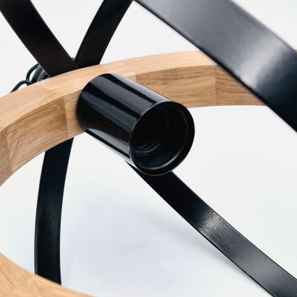Pendel med kædeophæng ONDA 1xE27/15W/230V sort/eg