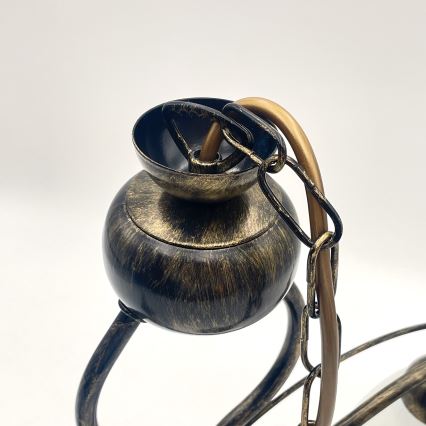 Pendel med kædeophæng RETRO 2xE27/60W/230V bronze/patina