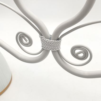 Pendel med kædeophæng RETRO 2xE27/60W/230V mat hvid