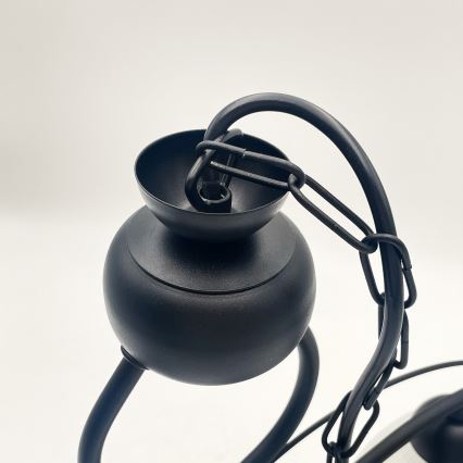 Pendel med kædeophæng RETRO 2xE27/60W/230V mat sort