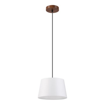 Pendel med ledning AIDA 1xE27/60W/230V Ø 25 cm eg/valnød/hvid