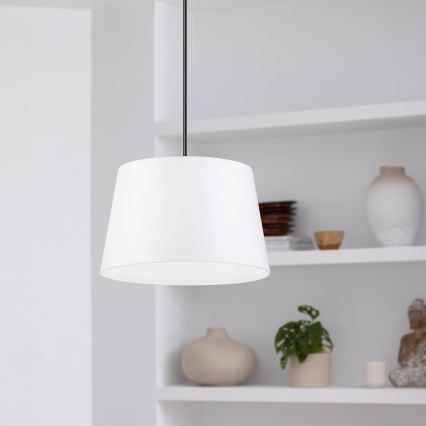 Pendel med ledning AIDA 1xE27/60W/230V Ø 25 cm eg/valnød/hvid