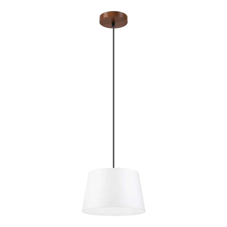 Pendel med ledning AIDA 1xE27/60W/230V Ø 25 cm eg/valnød/hvid