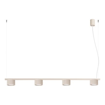 Pendel med ledning AURA 4xGX53/10W/230V cremefarvet