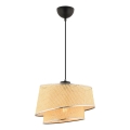 Pendel med ledning BARETTE 1xE27/60W/230V beige/blank krom