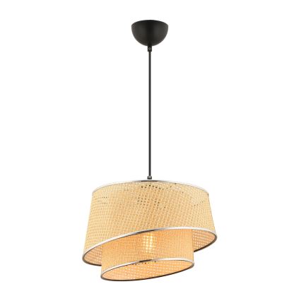 Pendel med ledning BARETTE 1xE27/60W/230V beige/blank krom