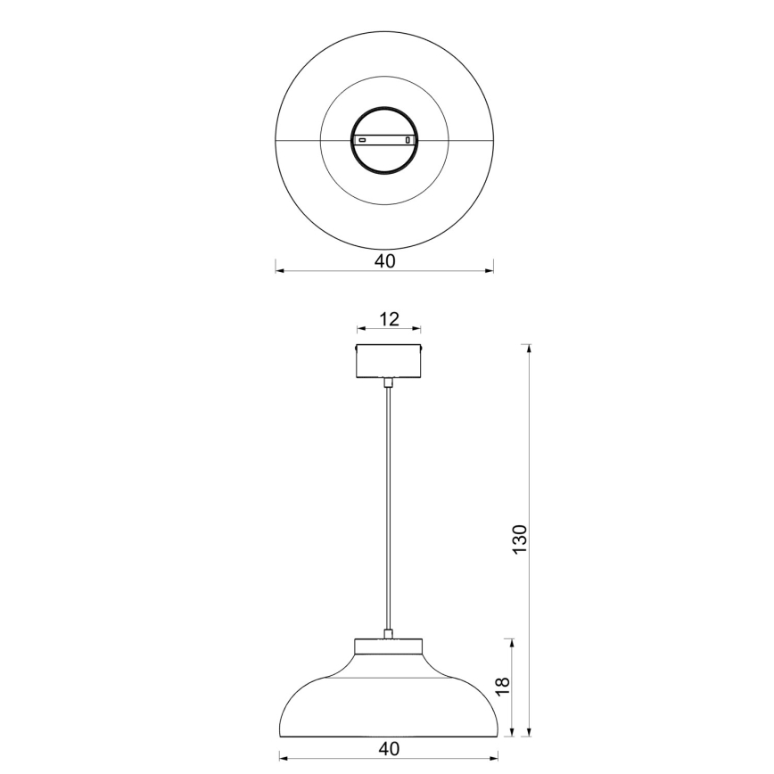 Pendel med ledning BASCA 1xE27/15W/230V cremefarvet