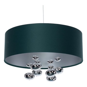 Pendel med ledning BUBBLE 1xE27/60W/230V Ø 40 cm grøn