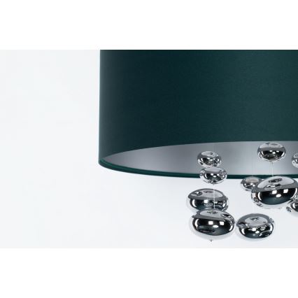 Pendel med ledning BUBBLE 1xE27/60W/230V Ø 40 cm grøn