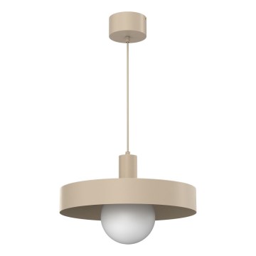 Pendel med ledning CANAN 1xE27/15W/230V Ø 40 cm beige