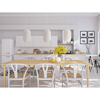 Pendel med ledning CRESTO 1xE27/40W/230V hvid