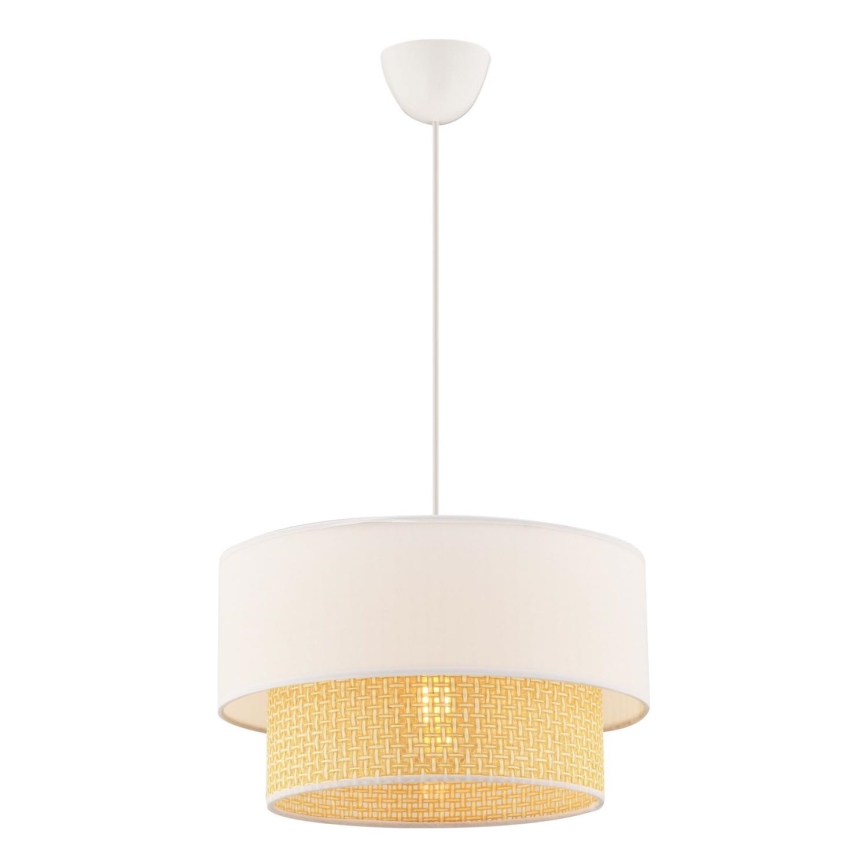 Pendel med ledning ECHO 1xE27/60W/230V creme/beige
