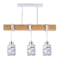 Pendel med ledning ELEN 3xE27/35W/230V hvid/guld/brun