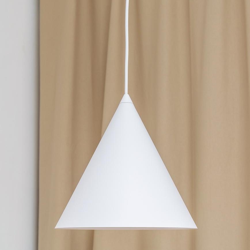 Pendel med ledning ETNA 1xE27/15W/230V Ø 25 cm hvid
