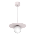 Pendel med ledning FLAT 1xE27/15W/230V cremefarvet