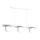 Pendel med ledning FLAT 3xE27/15W/230V hvid