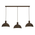 Pendel med ledning HANDA 3xE27/15W/230V brun