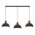 Pendel med ledning HANDA 3xE27/15W/230V brun