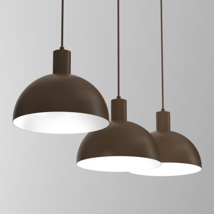 Pendel med ledning HANDA 3xE27/15W/230V brun
