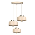 Pendel med ledning IGNIA 3xE27/60W/230V beige/guld