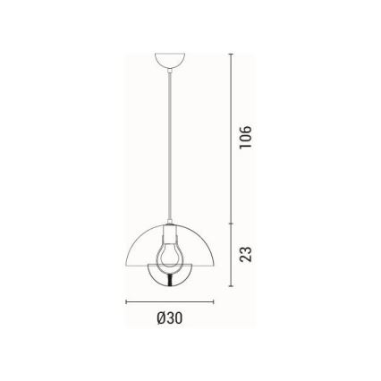 Pendel med ledning JARDEN 1xE27/15W/230V brun