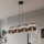 Pendel med ledning KARBON 4xE27/15W/230V sort/grå