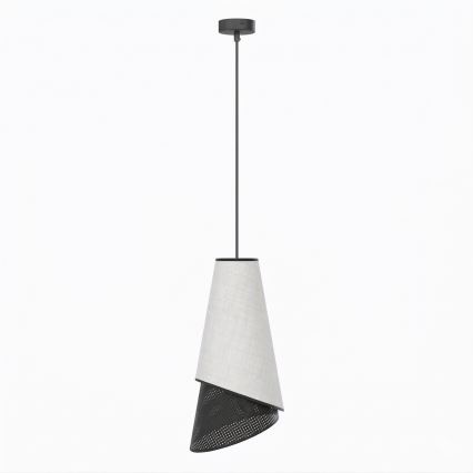 Pendel med ledning MODA 1xE27/15W/230V grå/sort