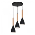 Pendel med ledning MUZA 3xE27/60W/230V rund