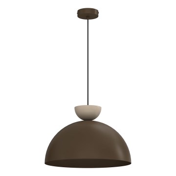 Pendel med ledning NEVIS 1xE27/15W/230V Ø 38 cm brun