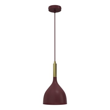 Pendel med ledning NOAK 1xE27/15W/230V bordeaux