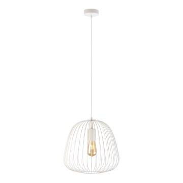 Pendel med ledning OVELLA 1xE27/15W/230V Ø 36 cm cremefarvet