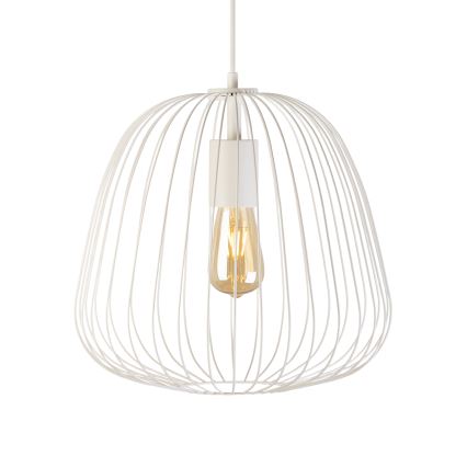 Pendel med ledning OVELLA 1xE27/15W/230V Ø 36 cm cremefarvet
