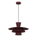 Pendel med ledning PLATO 1xE27/15W/230V burgunder