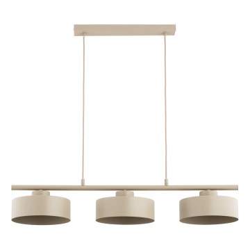 Pendel med ledning SELIA 3xE27/15W/230V beige