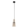 Pendel med ledning SOPHIA 1xE14/10W/230V sort/røget beige