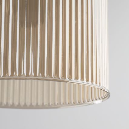 Pendel med ledning SOPHIA 1xE14/10W/230V sort/røget beige