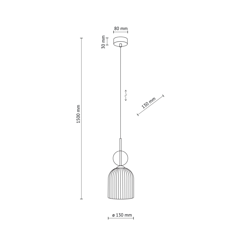 Pendel med ledning SOPHIA 1xE14/10W/230V sort/røget beige