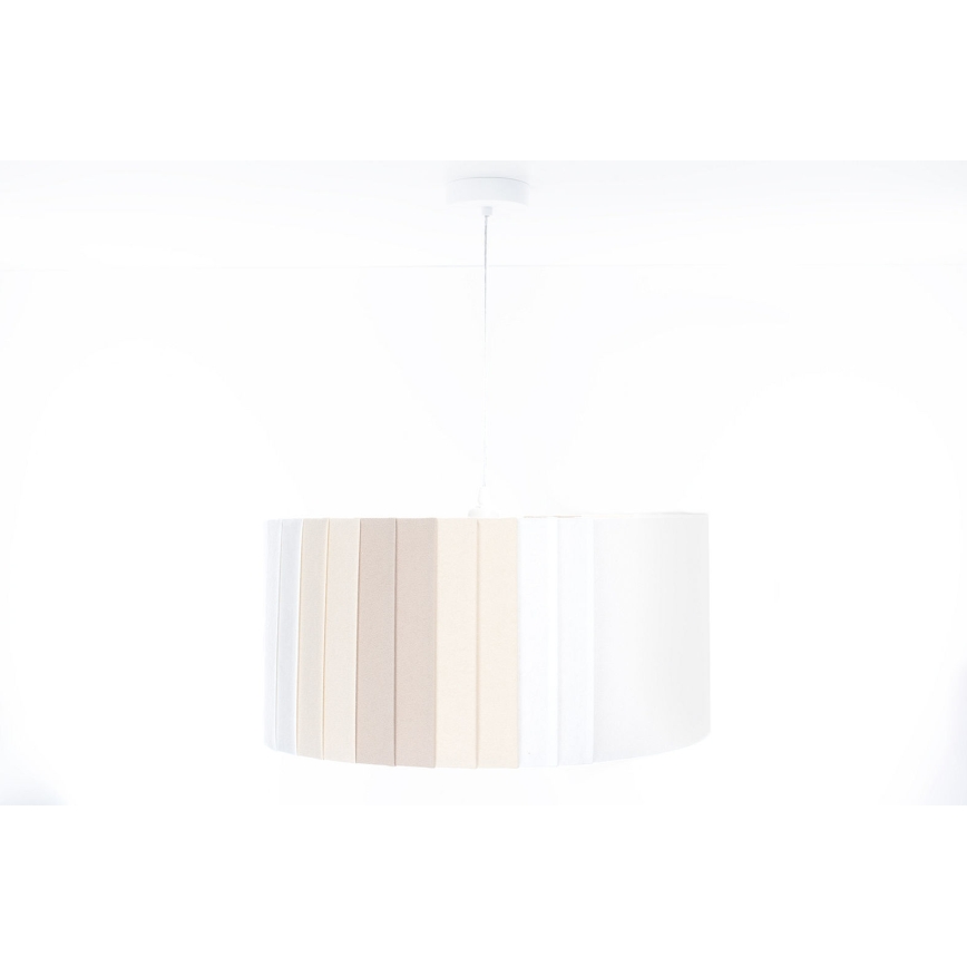 Pendel med ledning STRIPES 1xE27/60W/230V Ø 40 cm cremefarvet