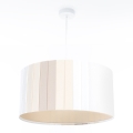 Pendel med ledning STRIPES 1xE27/60W/230V Ø 60 cm cremefarvet