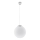 Pendel med ledning UGO 1xE27/15W/230V Ø 40 cm hvid/poleret krom
