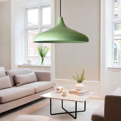Pendel med ledning VULCANO 1xE27/40W/230V grøn